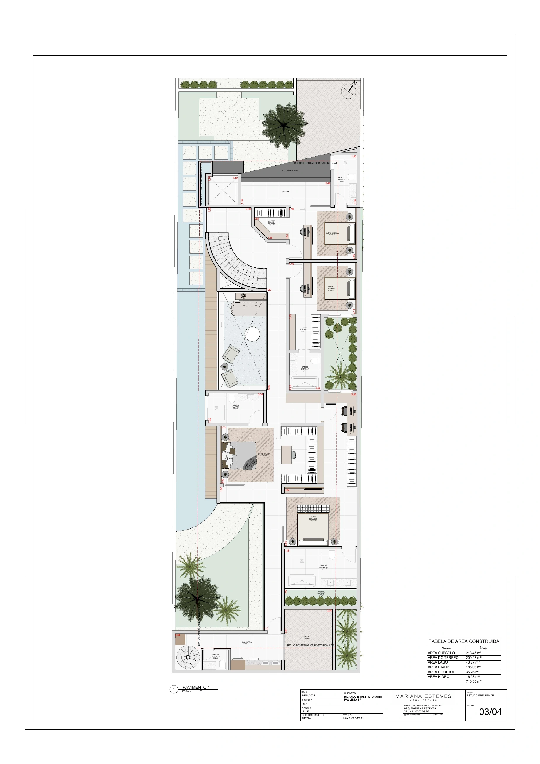 Planta de pavimento superior
